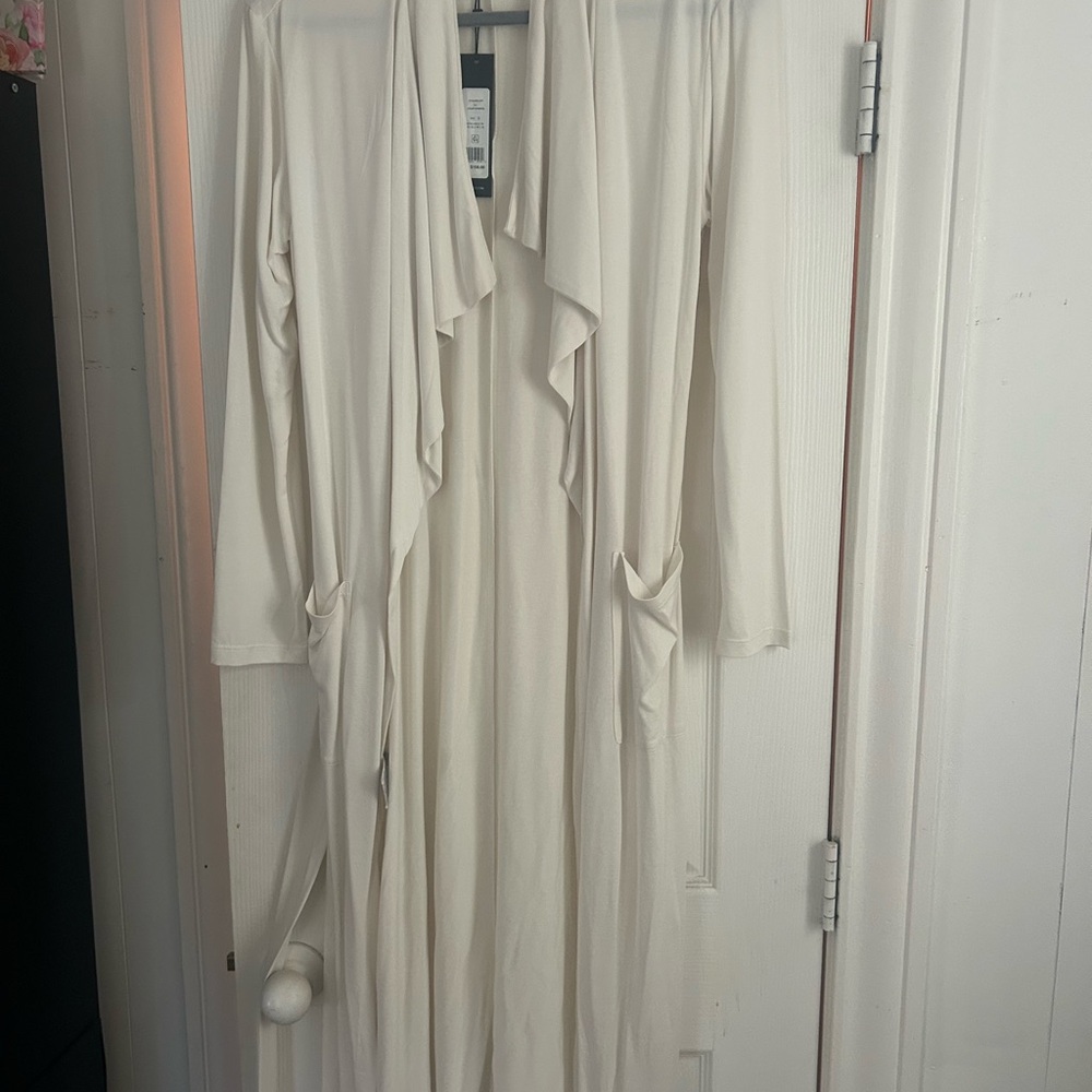 BCBGMaxAzria Cream Long Jacket